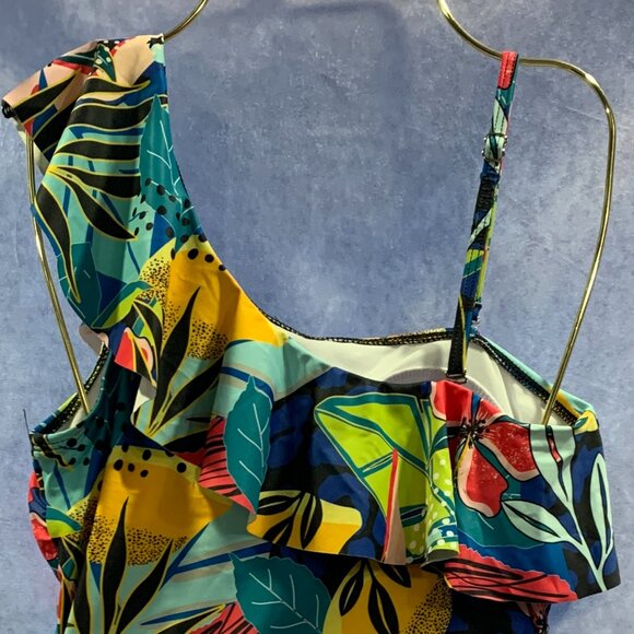 Yonique Two Piece One Shoulder Tankini Tummy Control Bathing Suit - Picture 7 of 9